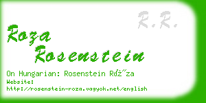 roza rosenstein business card